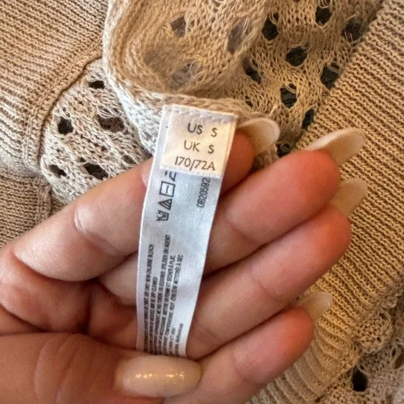 Free People Wide Leg Cream Pants - Picture 3 of 4